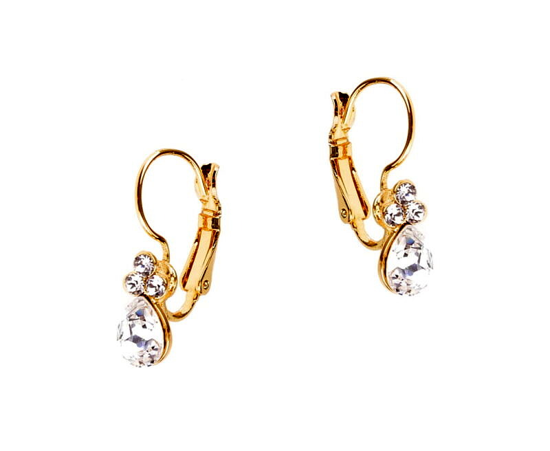 Kolczyki z kryształem i kryształkami (P13595/1AU)