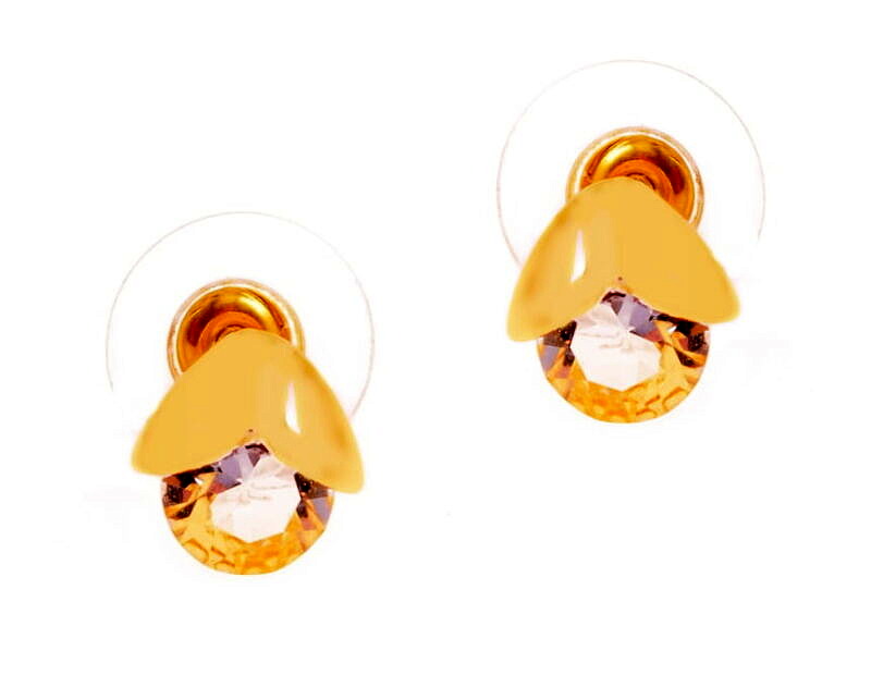 Kolczyki kryształ pod czapeczką (P11720AU)