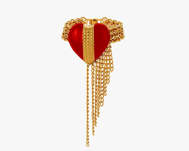 Bransoletka z sercem z łańcuszkami z kolekcji Heart Harmony (B23/ZIM/28/3AU)