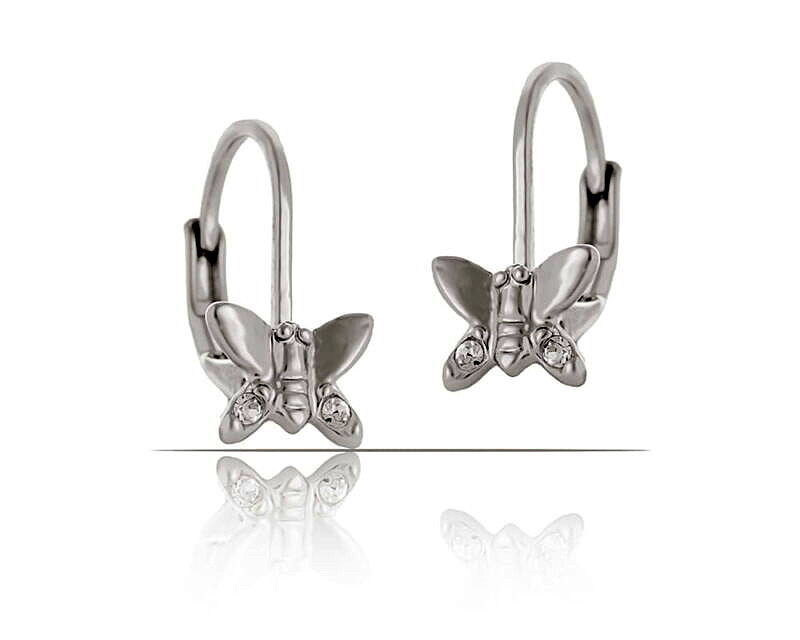 Kolczyki motylki z kryształkami z kolekcji Classic (P13276AG)