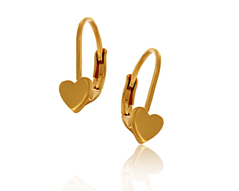 Kolczyki serduszka na angielskim zapięciu dla dziewczynki (P14769AU)