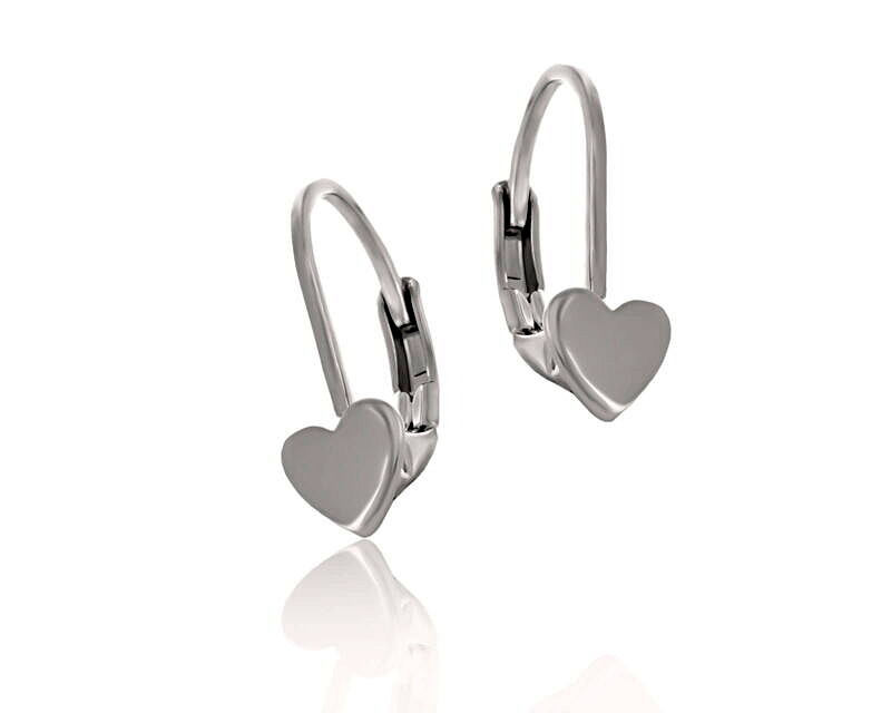 Kolczyki serduszka na angielskim zapięciu dla dziewczynki (P14769AG)