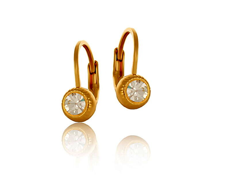 Kolczyki kryształki na angielskim zapięciu dla dziewczynki (P13323AU)